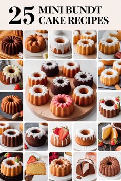 the 25 mini bundt cake recipes are so delicious and easy to make they're perfect for desserts