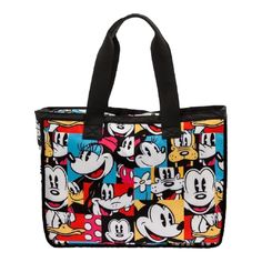 Disney Store Mickey Mouse And Friends Tote Bag Genuine, Original, Authentic, Disney Store Lightly Padded Tote Bag Mickey Mouse, Minnie Mouse, Donald Duck, Goofy, And Pluto Color Block Character Pattern Dual Shoulder Straps Zipper Top Spacious Interior Measures 15'' H X 20'' W X 6 1/2'' D Straps Hang: 10'' L Size: 15'' H X 20'' W X 6 1/2'' D Condition: New With Tags New To Poshmark? Use The Invitation Code Katken2 For $10 Off Your First Order. Disney Tote, Disney Purse, Mouse Icon, Colorful Tote Bags, Disney Bag, Travel Tote Bag, Zipper Tote Bag, Zip Tote, Mickey Mouse And Friends