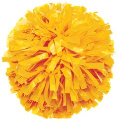 a yellow pom - pom on a white background