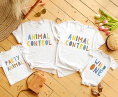 Party Animal Birthday Shirt, Zoo Animals Birthday, Party Animal Shirt, Infant Toddler Youth Kids, Wild Safari Party Animals Birthday Outfit PRODUCT DETAILS -- 100% Soft cotton (fiber content may vary for different colors) -- Adult and Youth Shirts are Bella + Canvas, we occasionally use Gildan shirts if anything is sold out. -- Toddler and Baby shirts are Bella + Canvas and Rabbit Skins, all shirts are the same sizing and quality. -- Looking for a different size or color? Message me! DIRECT TO G Wild Mama Shirt, Party Animal 1st Birthday, Two Wild Birthday Shirt, Wild One Shirt, Party Animal Birthday, Animals Birthday, Wild Safari, Party Animals, Safari Party