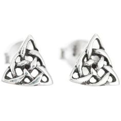 Sterling silver triangular Celtic stud earrings complete in a quality gift box arriving from Scotland. Measures 7mm. Hypoallergenic Triangle Earrings For Gift, Silver Triangle Jewelry Gift, Silver Triangle Jewelry For Gifts, Silver Triangle Jewelry For Gift, Nickel-free Triangle Earrings As Gift, Celtic Culture, Celtic Necklace, Irish Celtic, Celtic Jewelry