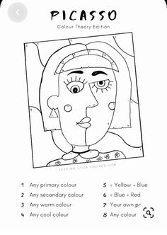 a coloring page with an image of a woman's face