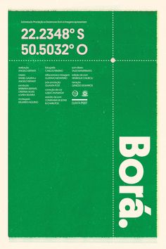 the back side of a green brochure with white writing on it and numbers