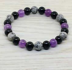 Gemstone Bracelets Ideas, Crystal Bracelets Diy, Lava Bead Bracelet, Lava Bracelet, Handmade Jewelry Tutorials, Crystal Healing Bracelets, S Hook, Crystal Beads Bracelet