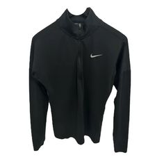 Nike Dry Fit Long Sleeve Running Zip Up Shirt Brand New And In Excellent Condition. Perfect For Your Athletic Wardrobe! Athleisure Long Sleeve Tops For Workwear, Nike Tops For Sports In Fall, Nike Workout Tops For Fall, Fitted Nike Tops For Fall, Nike Black Tops For Fall, Black Long Sleeve Sports Shirt, Nike Fitted Long Sleeve Tops, Nike Sporty Long Sleeve Top, Tops Nike