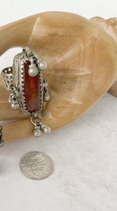 Afghan-Turkoman Traditional Hande-Crafted Workmanship Vintage Old with Bells Tassels Ring Beautiful Design Vintage Ring . Its %100 hand crafted workmanship Old Afghan Repousse Silver Woven Carnelian Vintage Statement Ring Tassels Bells Sz 8.5 Patina from age. Will leave cleaning up to new owner. Size 8.5  Full finger Somewhere in our store is the Perfect gift idea for Him, Her, Husband, Wife, Boyfriend, Valentine's day, Birthday, Anniversary, Graduation, Wedding, Bridal, Engagement or any day! I Bohemian Handmade Carnelian Rings, Handmade Bohemian Carnelian Ring, Sterling Silver Spoon Ring, Full Finger Rings, Art Nouveau Ring, Silver Hair Clip, Sterling Silver Spoons, Tanzanite Earrings, New Braunfels