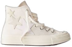 Casual High-top Sneakers With Star Logo, High-top Sneakers With Star Patch For Streetwear, High-top Star-embellished Sneakers For Streetwear, White High-top Sneakers With Star Print, High-top Star Print Sneakers For Streetwear, Chuck 70, Canvas Designs, Converse High Tops, Make A Wish