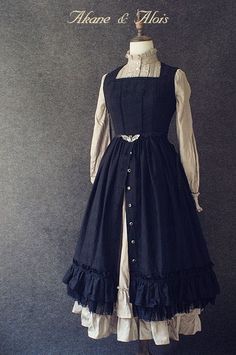 Gaun Abad Pertengahan, Mori Girl, Historical Dresses, Fantasy Fashion, Lolita Dress, Gothic Lolita, Mode Vintage