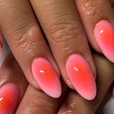 Pink And Orange Airbrush Nails, Aura Nails Pink And Orange, Aura Nails Orange, Fall Aura Nails, Cute Color Combos, Ruby Nails, Sunset Nails, Aura Nails, Formal Nails