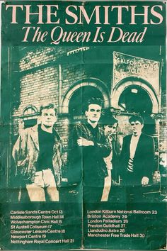 the smiths concert poster for queen is dead