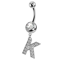 PRICES MAY VARY. 💎 COMFORTABLE SIZE -- Initial Belly Button Ring has a Length of 10mm with Thickness of 14G(1.6mm) which is ideal for Belly Piercing. 💎 316L SURGICAL STEEL -- Initial Dangle Belly Button Ring is made of 316L Surgical Stainless Steel with AAA+ CZ Crystals with a Cute Silver Initial Letter in all Letters. 💎 ANTI-ALLERGIC -- Belly Button Bar is suitable for Belly Button Piercing and is Hypoallergenic ie Nickel Free & Lead Free which makes our Dangle Belly Ring Ideal for Sensitive Belly Piercing Jewelry, Initial S, Button Piercing, Dangle Belly Rings, Body Jewelry Piercing, Button Rings, Belly Piercing, Belly Button Ring, Belly Button Piercing