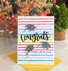 congratulations card with two dolphins on it and the words congrats has off to you