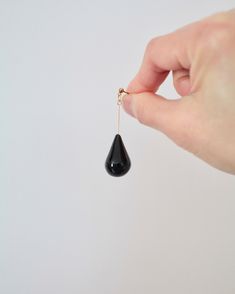 Black Teardrop Earrings, Handmade, Unique, Fashion Jewelry, Birthday, Mother's Day, Anniversary, Dangle Earrings, Bold, 14k Gold Filled - Etsy Earrings Bold, Dark Color Palette, Unique Fashion Jewelry, Jewelry Birthday, Contemporary Jewelry, Gold Plated Jewelry, Jewelry Plate