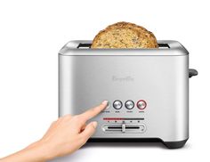 Breville Toasters & Ovens Breville The Bit More 4-Slice Toaster Breville Toaster, Stainless Steel Toaster, Kitchen Company, Fruit Bread, Types Of Bread, Crumpets, English Muffin, Toaster Oven, Bagels