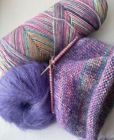 two skeins of yarn next to each other