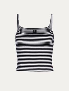 The Baby Tank Bande | Cropped Striped Tank Top | Réalisation Baby Tank, Without Bra, Silk Tops, Shop Tops, Striped Tank Top, Strap Tops, Striped Tank, Dream Clothes, New Wardrobe