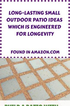 a sign that says, long - sitting small outdoor patio ideas which is engineering for longevity found in amazon com