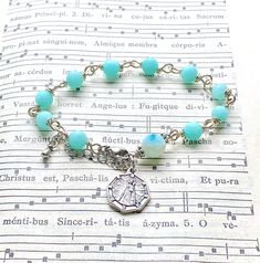 Rosary bracelet with pilgrim medal of Our Lady of Einsiedeln, catholic prayer beads, catholic gift jewelry, gift for her,Rosenkranz-Atelier Luxembourg, Rosary, Favorite Things Gift