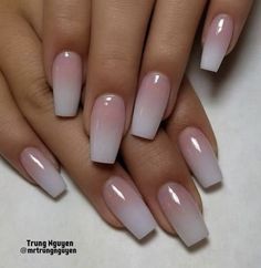 French Fade, Nails Round, Unghie Sfumate, Ombre Acrylic, Nagellack Trends, Nails Ombre, Ombre Acrylic Nails, Purple Nail, White Ombre