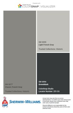 the color scheme for sheryln - williams's gray paint