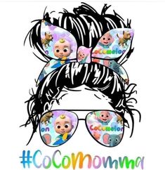 an image of a man with sunglasses and the words cocoommomma on it