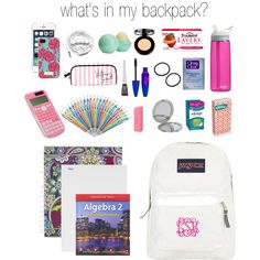 the back pack is packed with everything needed to pack in it, including books, pens and other items