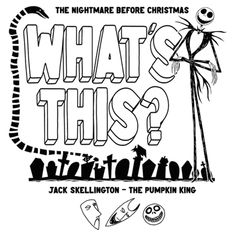 the poster for what's this? featuring jack skellington and the pumpkin king