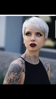 Trendy We Fryzurach, Style Lookbook, Blonde Pixie Haircut, Bob Hairstyles For Fine Hair, Ideas Nails, Nails Black