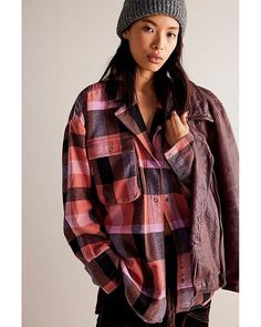 #ad Great Shopping Free People Izzie Cargo Plaid Oversize Shirt Top, Red Pink, X-Large, RRP $128, Fashion women's top Essential Shirt, Oversize Shirt, Cargo Shirts, Oversized Shirt, Shirt Top, Boho Outfits, Top Shirt, Free People, Plaid