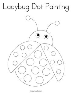 the ladybug dot painting worksheet for kids to learn how to draw