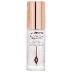 Mini Airbrush Flawless Setting Spray - Charlotte Tilbury | Sephora Urban Decay Spray, Airbrush Make Up, Charlotte Tilbury Airbrush Flawless, Sephora Sale, Sephora Beauty, Makeup Needs, Makeup Setting Spray, Mini Makeup, Aloe Vera Leaf