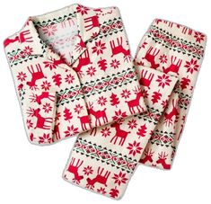 Winter Cozy Fit Cotton Sleepwear, Cotton Christmas Sleepwear For Overnight, Christmas Cotton Sleepwear For Bedtime, Cozy Long Sleeve Christmas Sleepwear, Holiday Cotton Loungewear Sleepwear, Holiday Cotton Sleepwear For Loungewear, Cozy Red Winter Sleepwear, Cozy White Sleepwear For Holiday, Winter Holiday Cotton Sleepwear