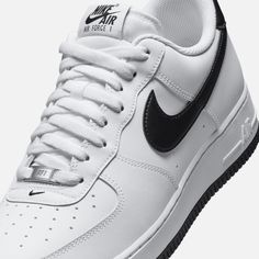 Style No. FQ4296-101 Color: White/Black/White Debuting in 1982 as a basketball must-have, the Air Force 1 came into its own in the '90s. The clean look of the classic white-on-white AF-1 was endorsed from the basketball courts to the street and beyond. Finding its rhythm in hip-hop culture, releasing limited collabs and colorways, Air Force 1 became an iconic sneaker around the globe. Nike Air Force 1 '07 Men's Shoes. Tom Ford Eyewear, Nike Air Force 1 07, Nike Air Force 1 Low, Mens Nike Air, Nike Acg, Clarks Originals, Air Force 1 Low, Workout Accessories, Nike Dunk