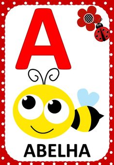 a cute little bee with the letter a on it's back and name in front