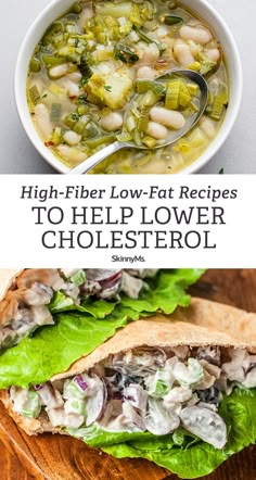 High-Fiber Low-Fat Diet Recipes to Help Lower Cholesterol Cholesterol Lowering Recipes, Low Fat Diet Recipes, Low Cholesterol Meals, Cholesterol Friendly Recipes, Foods To Reduce Cholesterol, Help Lower Cholesterol