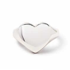 Make a bold statement with our Bold Heart Signet Ring! Crafted from sterling silver, this ring features a striking heart signet design. Elevate any outfit and show off your unique sense of style with this eye-catching piece. Sterling Silver Heart Height 0.5in(13mm), Width 0.6in(14mm) Band width 0.12in(3mm) #R142-S Knots Jewelry, Heart Signet Ring, Jewelry Gift Guide, Moms Bracelet, Choker Pendant, Signet Rings, Studded Necklace, Gold Statement Ring, Tragus Earrings