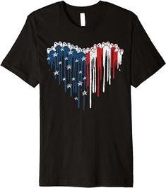 Amazon.com: American Gamer US Flag 4th Of July Gaming Lovers Patriotic Premium T-Shirt : Clothing, Shoes & Jewelry Top Styles, Fashion Branding