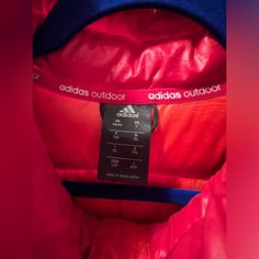 Euc Women’s Us L Adidas “Outdoor” Puffer Jacket With Tapered Fit With High Low Waist. This Jacket Will Not Disappoint On Those Cold Days With This Streamlined Fit. Adidas Puffer Jacket, Adidas Jackets, Red Adidas, Low Waist, Cold Day, Puffer Jacket, Adidas Women, Adidas Jacket, High & Low