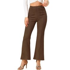 The hidden side zipper as well as the elastic waist are designed for you to put on the pants without effort. Wear these stretchy knitted summer pants with a cropped top, t-shirt, or top blouse to easily have a casual daily outfit. Designed in a flared shape, these pants from Allegra K provide you with feelings of a modern lifestyle. The high waist adds elegance to these pants and makes them a good choice to slim your silhouette. Summer Pants, Bell Bottom Pants, Modern Lifestyle, Bell Bottom, Wide Legs, Womens Clothing Sizes, Bottom Clothes, Cropped Top, Casual Fits