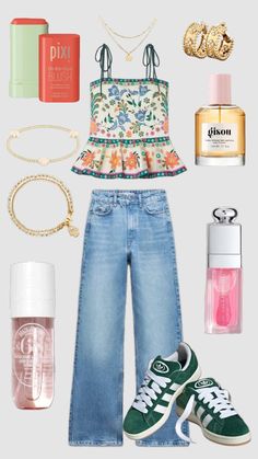 #backtoschooloutfits Bright Style Aesthetic, Colorful Fits Aesthetic, Colourful Copenhagen Style, Cute Summer Outfits Inspo Casual, First Day Of School Outfit Plus Size, Copenhagen Style Summer 2024, 2024 School Outfits, Different Clothing Aesthetics, Cute Outfit Jeans