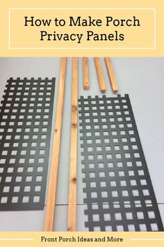 four pieces of wood are laid out on the floor next to each other with holes in them