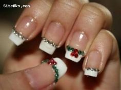 models no 02 Pinterest Cute, Nail Art Noel, Christmas Nails Diy, Nail Art Pictures, Christmas Nails Easy, Cute Christmas Nails, Christmas Nail Art Designs, Nail Art Designs Diy, Winter Nail Art