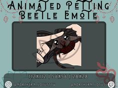 an animated petting beetle emote is featured in this ad for the animal society