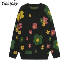 Shipping: Worldwide Express Shipping AvailableDelivery time: 🚚7-15Days Fast ShippingReturns: Fast refund,💯100% Money Back Guarantee.Brand Name: ZadilyClothing Length: RegularMaterial: AcrylicDecoration: EmbroideryCollar: O-NeckSleeve Style: RegularStyle: CasualPattern Type: FloralOrigin: Mainland ChinaSeason: Autumn/WinterSleeve Length(cm): FullThickness: Thick （Winter)Material Composition: AcrylicPattern: Loose-fittingPercentage of Material: 71%-80%Gender: WOMENModel Number: Drop ShippingYarn Black Crew Neck Sweater For Spring, Black Acrylic Crew Neck Sweater, Pastel Fashion, Summer Fashion Beach, Mini Dress Fashion, Warm Sweater, Female Clothing, Beach Maxi Dress, Warm Sweaters