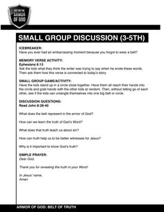 the small group discussion question sheet