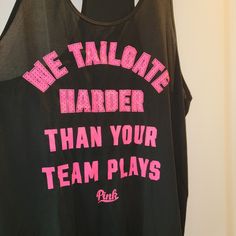 Nwt Pink Brand Tank. Size M Casual Pink Tank Top With Letter Print, Casual Pink Letter Print Tank Top, Pink Graphic Print Tank Top For Workout, Pink Graphic Print Gym Tops, Pink Graphic Print Tops For The Gym, Victoria Secret Workout, Pink Puppy, Red Tank Tops, Red Tank