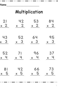 the worksheet for addition and subtraction to help students learn how to multiply