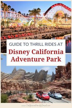 the disneyland california adventure with text overlaying it