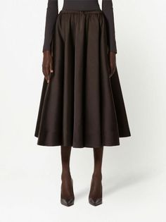 Valentino Garavani Pleated Midi Skirt - Farfetch Luxury Full Skirt For Evening, Pleated Midi Skirt For Evening Events, Midi Pleated Skirt For Evening, Pleated Silk Midi Skirt, Silk Workwear Skirt With Pleated Waist, Silk Pleated Midi Skirt, Luxury Full Skirt For Formal Occasions, Silk Skirt With Pleated Waist For Work, Cocktail Midi-length Pleated Skirt