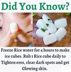 Natural Skin Care Remedies, Rice Water, Beauty Tips For Glowing Skin, Healthy Skin Tips, Natural Skin Care Routine, Beauty Remedies, Skin Remedies, Skin Care Recipes